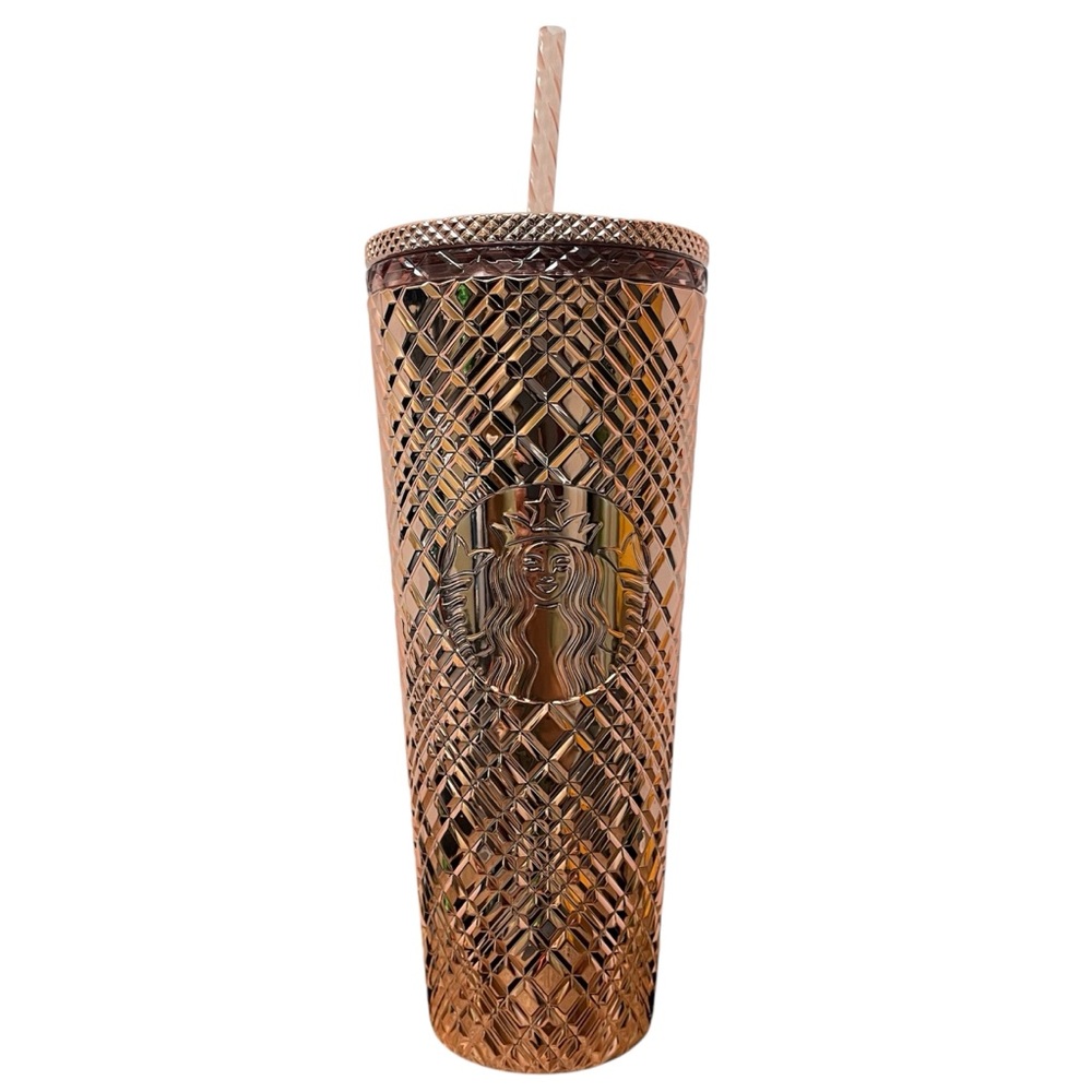 STARBUCKS Venti Rose Gold Metallic Cold Tumbler